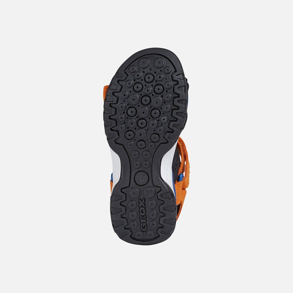 Sandalias Geox Menino Laranja/Pretas - Borealis - JPXNT0175